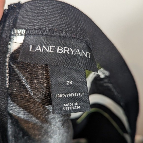 CLane Bryant Black Pleated Floral A-Line Cocktail Skirt Women Plus Size 28 - Picture 4 of 4